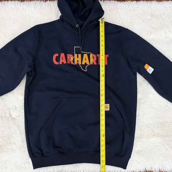 Carhartt Men's Navy Hoodie Sweater,Size M - Picture 10 of 17